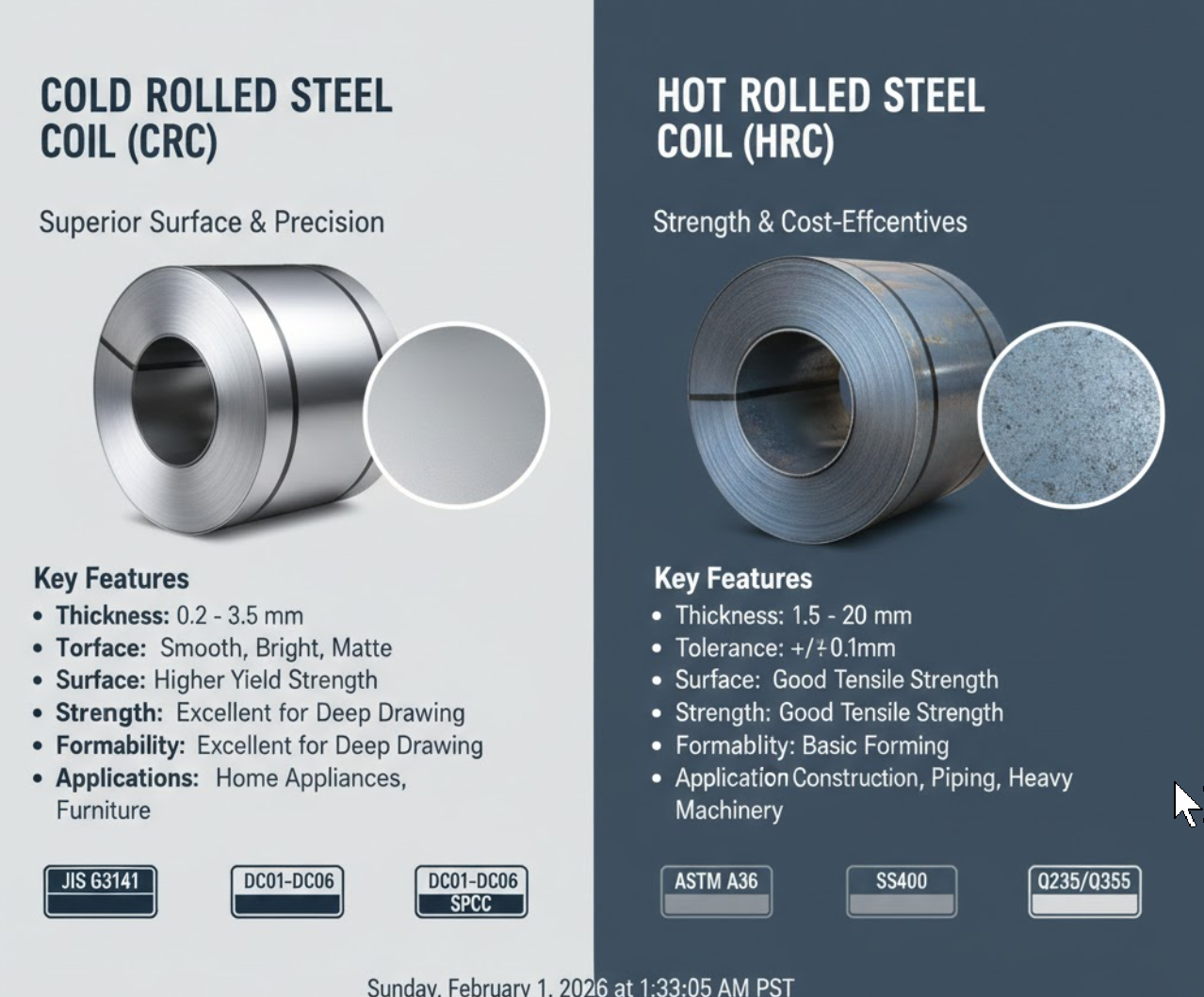 cold-rolled vs-hot-Rolled steel coil comparisom cold-rolled vs-hot-Rolled steel coil comparisom