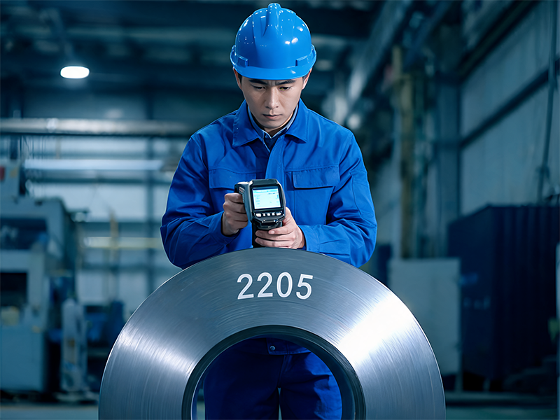 Certified UNS S32205 2205 duplex stainless steel plates stored at Shandong Ruixiang Steel Group warehouse. Certified UNS S32205 2205 duplex stainless steel plates stored at Shandong Ruixiang Steel Group warehouse.